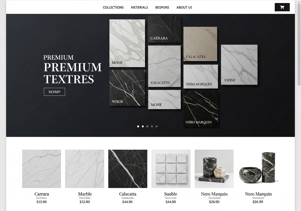 Marble & Stone Co. website design by Scale Craft