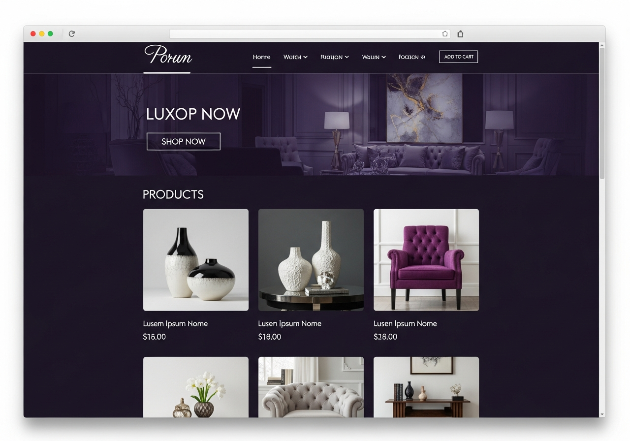 LuxeDecor website design